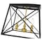 Z-Lite Trestle 3 Light Flush Mount, Matte Black & Olde Brass 447F14-MB-OBR - alternate 6
